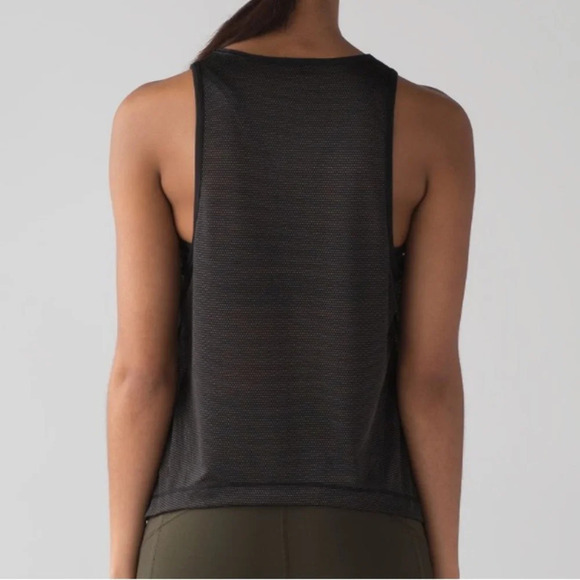 Lululemon Squad Goals Tank Trinity Mesh Black Pickleball Gym Tennis Golf Workout - Picture 3 of 7